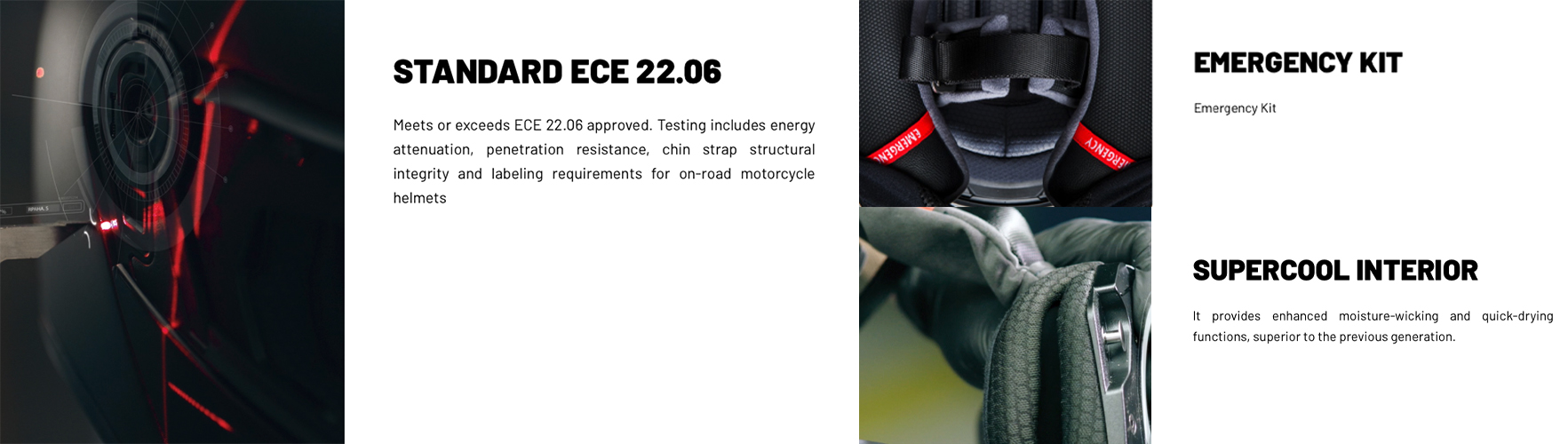 HJC V60符合歐盟ECE 22.06法規，內襯也有緊急快拆設計